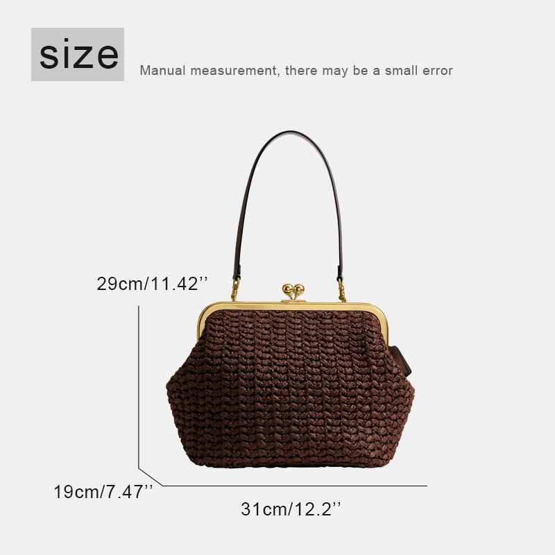 Hand-Woven Kisslock Frame Shou - Luxury Bags On Sale 评论和价格