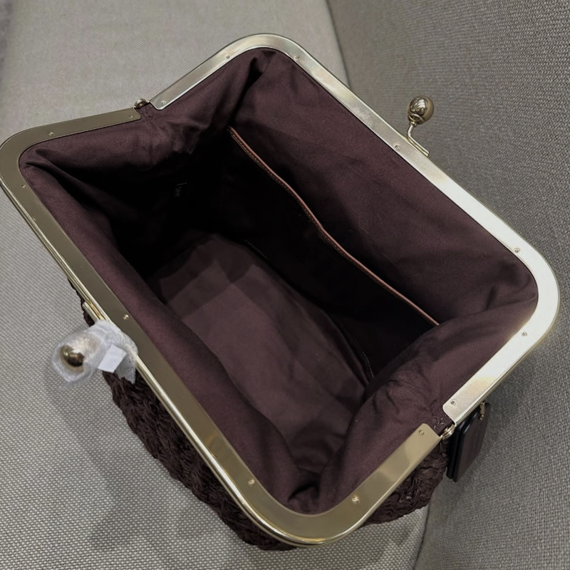 Hand-Woven Kisslock Frame Shou - Luxury Bags On Sale 评论和价格