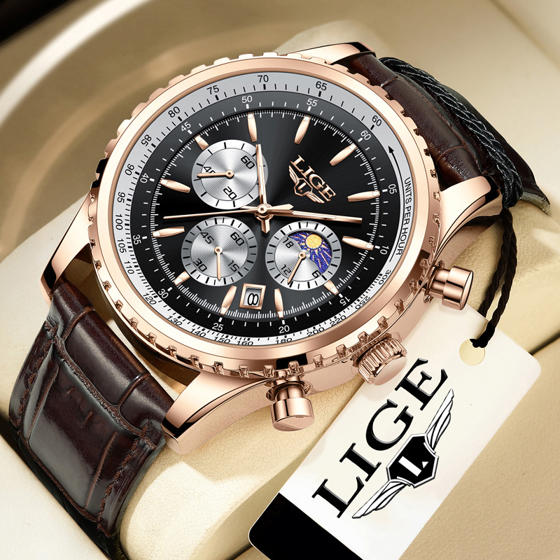 New Fashion Mens Watches LIGE  - Luxury Bags Brands List 评论和价格