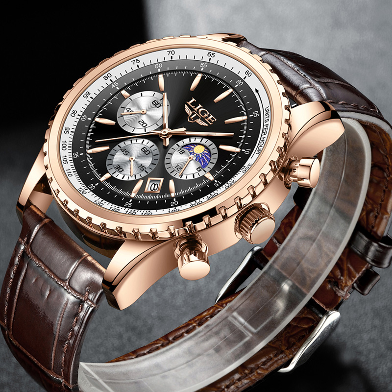 New Fashion Mens Watches LIGE  - Luxury Bags Brands List 评论和价格