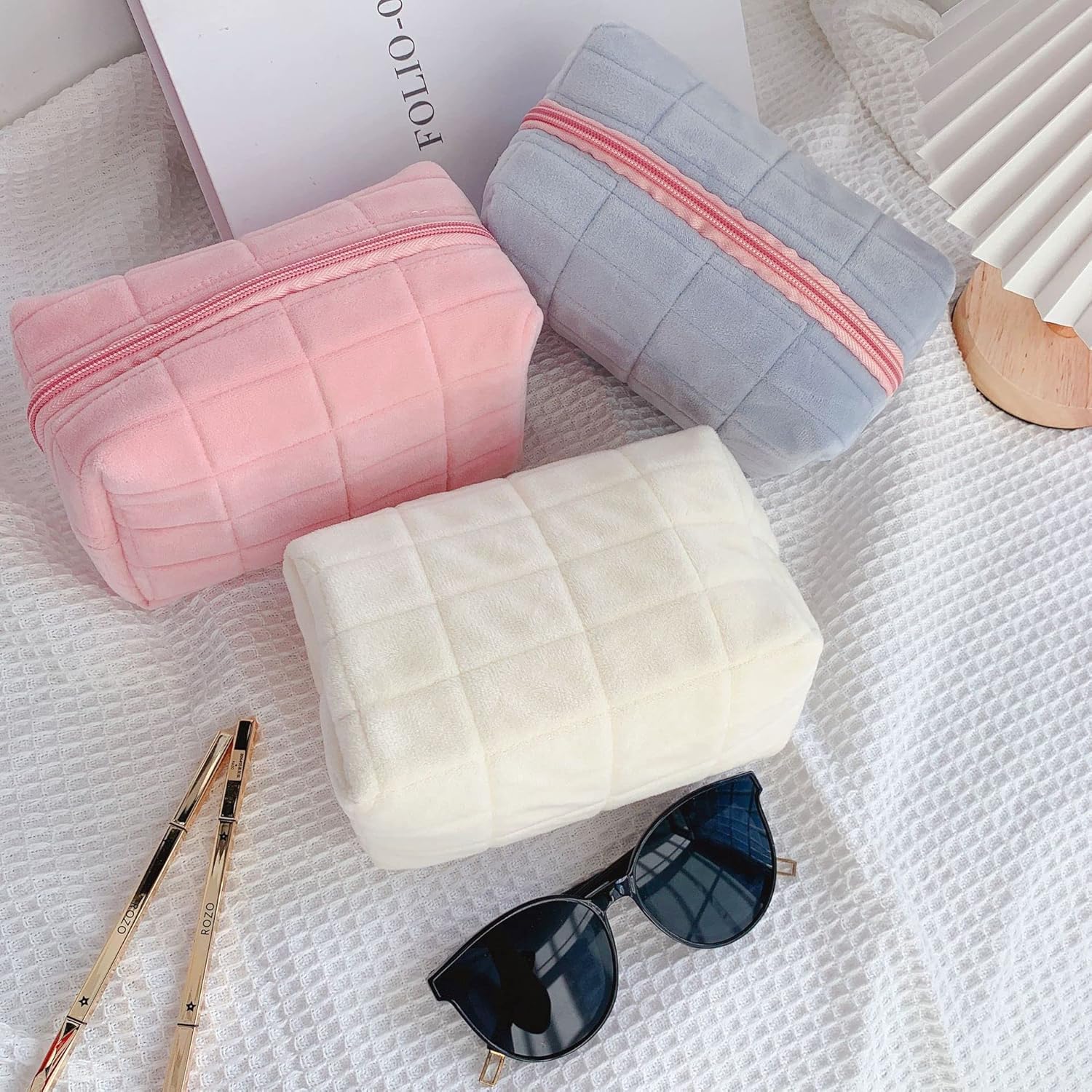 Luxury Fluffy Plush Travel Mak - Luxury Bags Rating 评论和价格