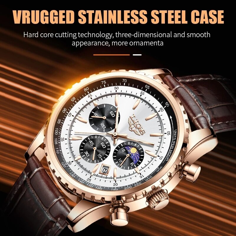 LIGE New Mens Watches Top Bran - Luxury Bags Brands List 评论和价格
