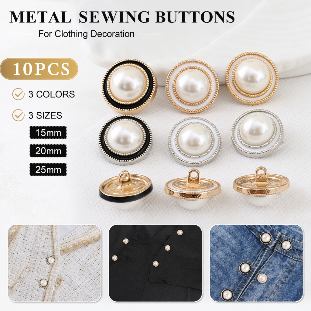 10Pcs Luxury Pearl Metal Sewin - Luxury Bags Dry Clean 评论和价格